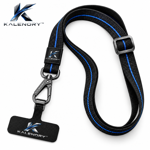 Kalrnory™ Adjustable Crossbody Phone Lanyard – Hands-Free Phone Strap with Universal Tether Tab for Travel, Work & Everyday Carry
