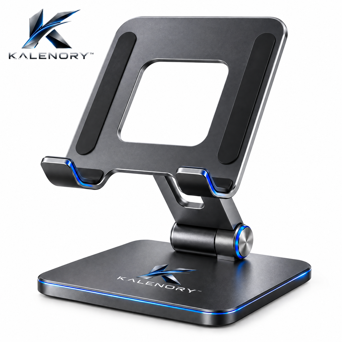 Kalrnory™ FlexView Adjustable Tablet Stand – 360° Rotating Desktop Holder for Work, Streaming, Video Calls & Everyday Use