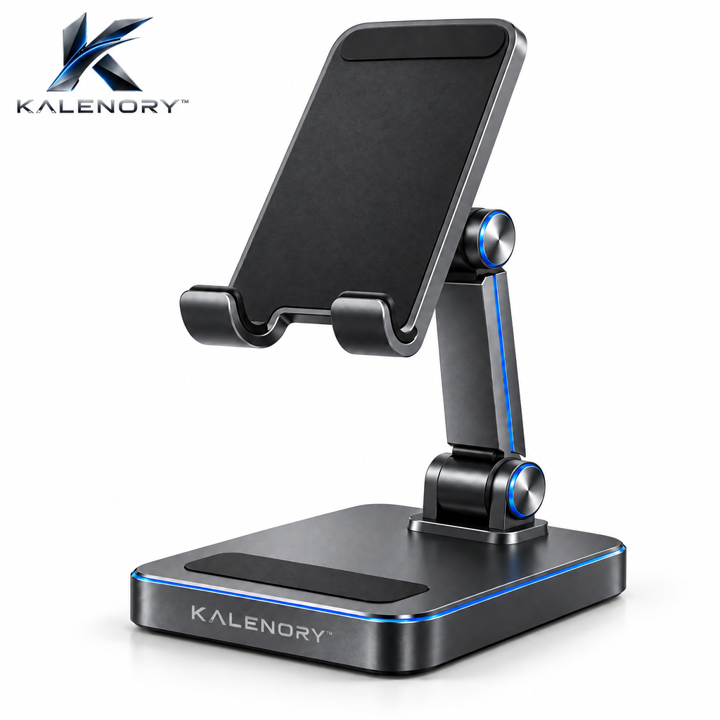Kalrnory™ Adjustable Foldable Phone Stand – Multi-Angle Desktop Holder for Work, Video Calls, Streaming & Everyday Viewing
