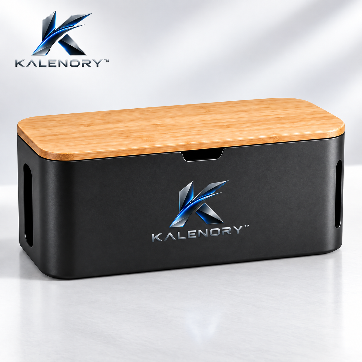 Kalrnory™ Cable Management Box – Power Strip & Cord Organizer with Ventilated Lid for Desks, Offices & Home Charging Areas