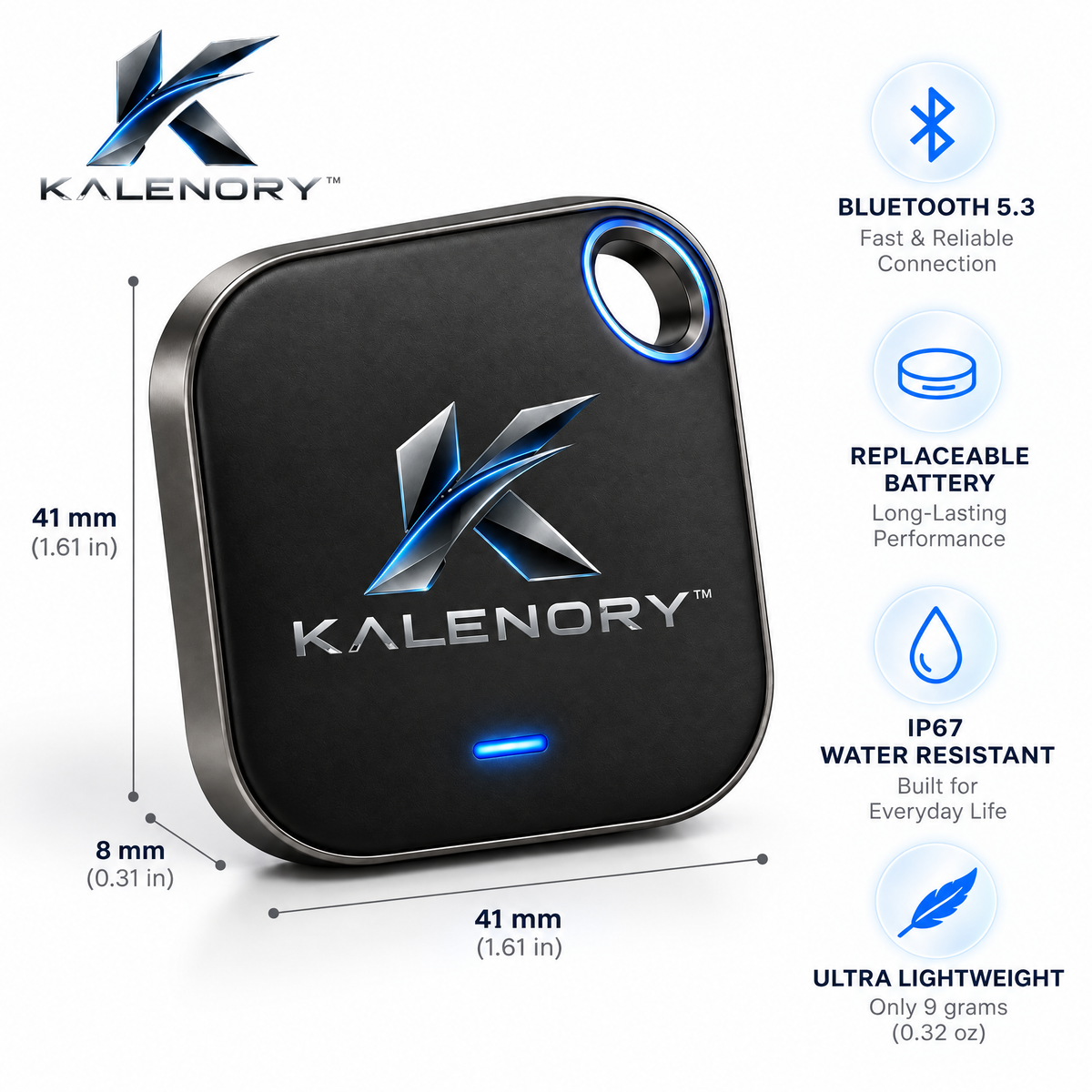 Kalrnory™ Smart Item Tracker – Compact Wireless Locator Tag for Keys, Bags, Luggage & Everyday Essentials