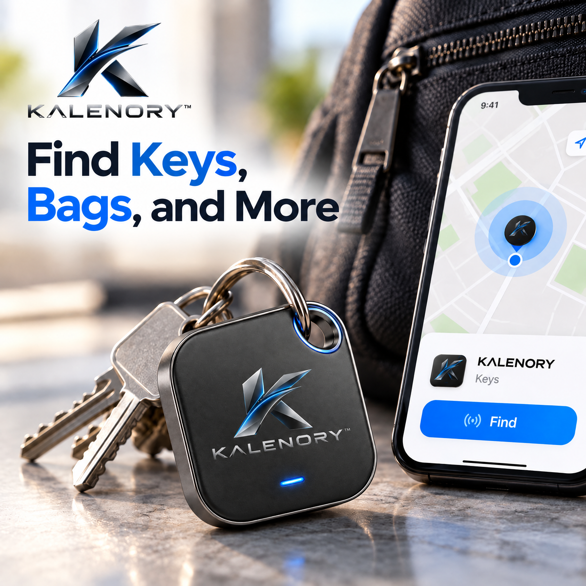 Kalrnory™ Smart Item Tracker – Compact Wireless Locator Tag for Keys, Bags, Luggage & Everyday Essentials