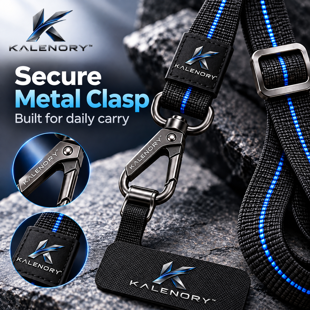 Kalrnory™ Adjustable Crossbody Phone Lanyard – Hands-Free Phone Strap with Universal Tether Tab for Travel, Work & Everyday Carry