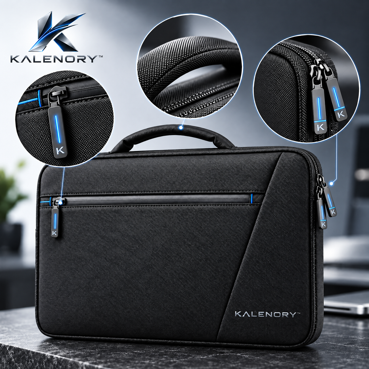 Kalrnory™ UrbanShield Laptop Organizer Bag – Padded Computer Sleeve with Accessory Storage for Work, Travel & Everyday Carry
