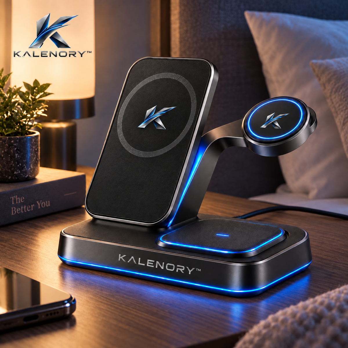 Kalrnory™ Multi-Device Charging Station – 5-in-1 Desktop Charging Hub for Phones, Watches, Earbuds & Everyday Electronics