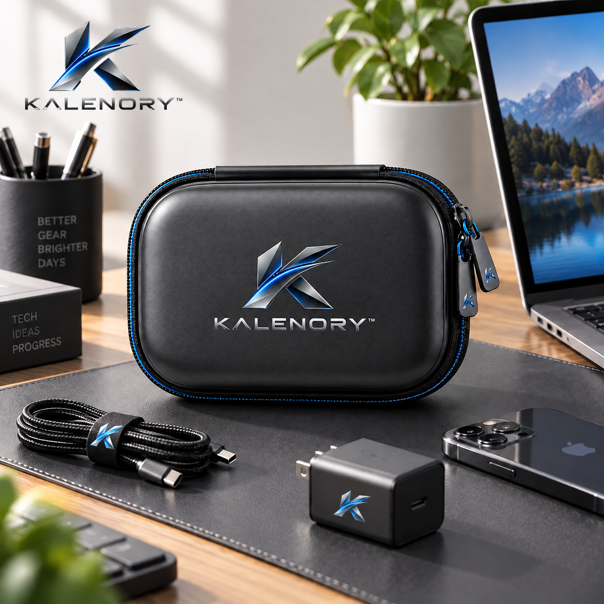 Kalrnory™ FlexRoute Cable Organizer – Multi-Slot Desk Cord Holder for Charging Cables, USB Cords & Everyday Tech Management